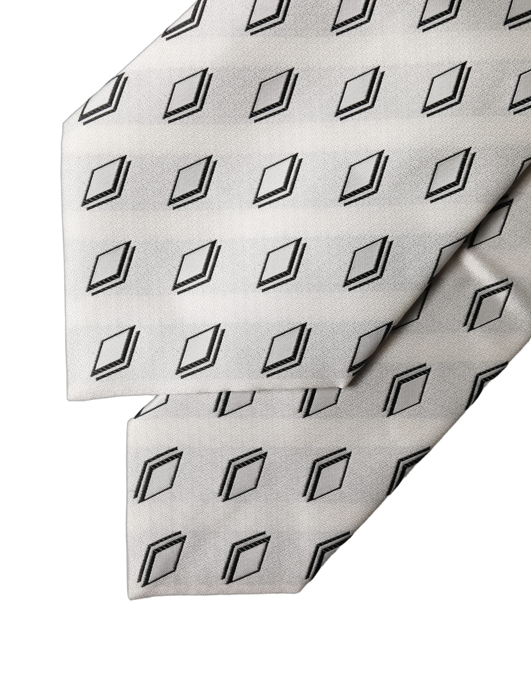 Dolce & Gabbana 100% Silk necktie in white — view 3