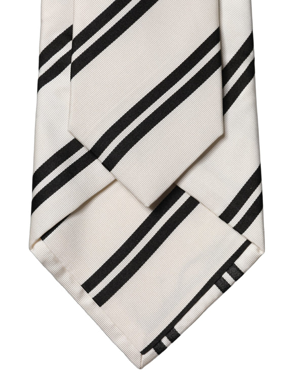 Dolce & Gabbana 100% Silk necktie in white