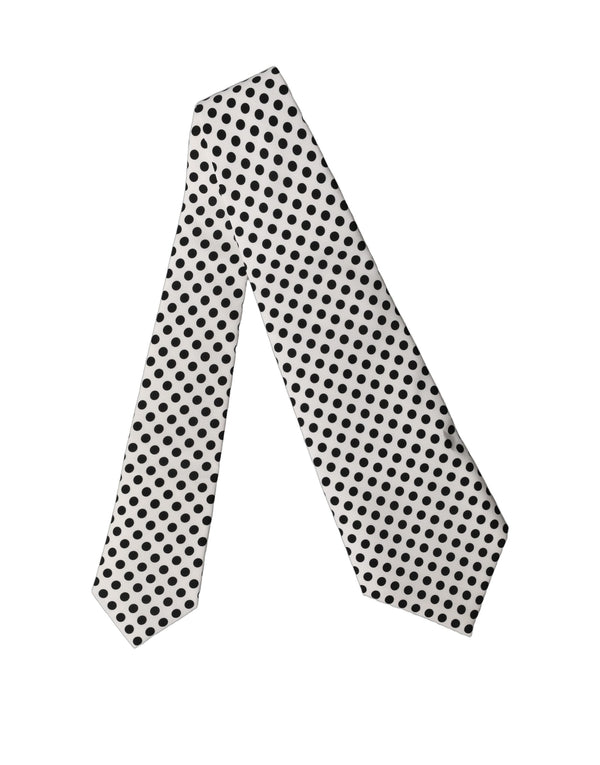 Dolce & Gabbana 100% Silk necktie in white