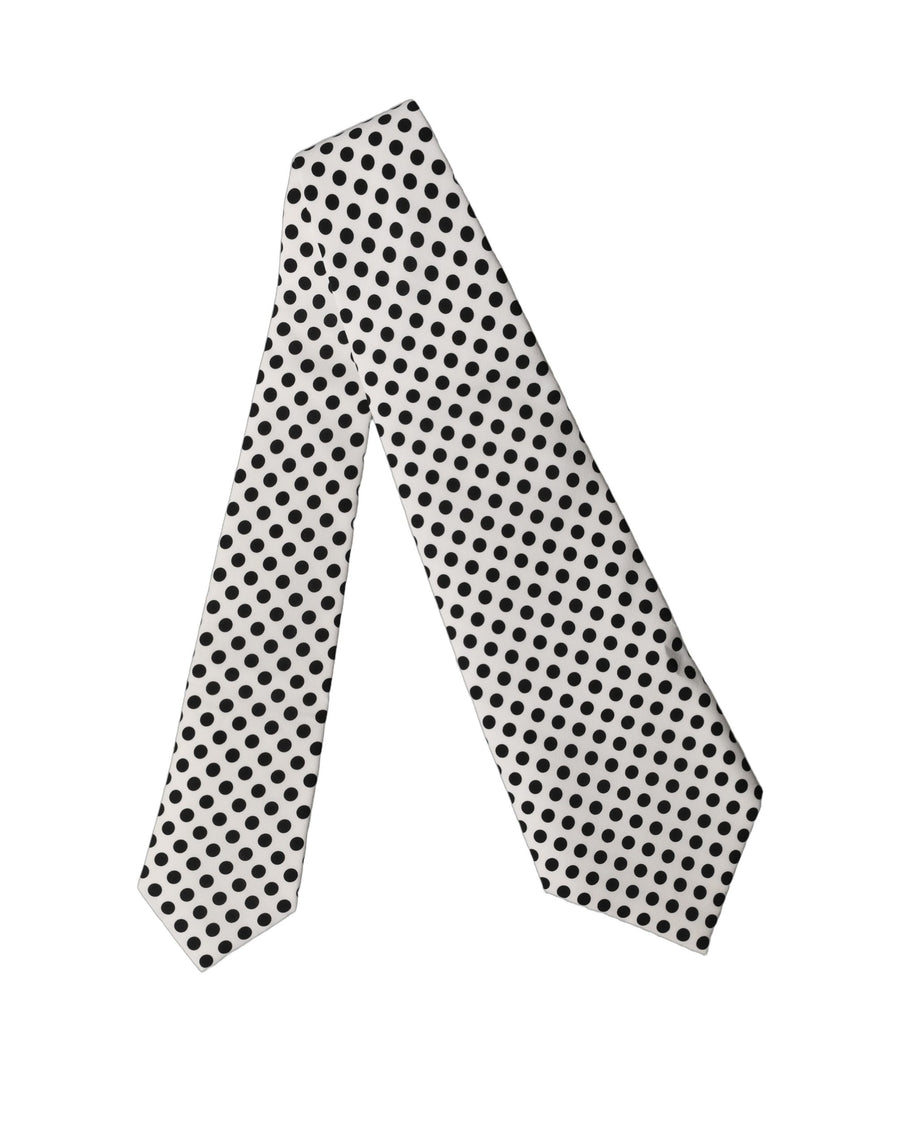 Dolce & Gabbana 100% Silk necktie in white