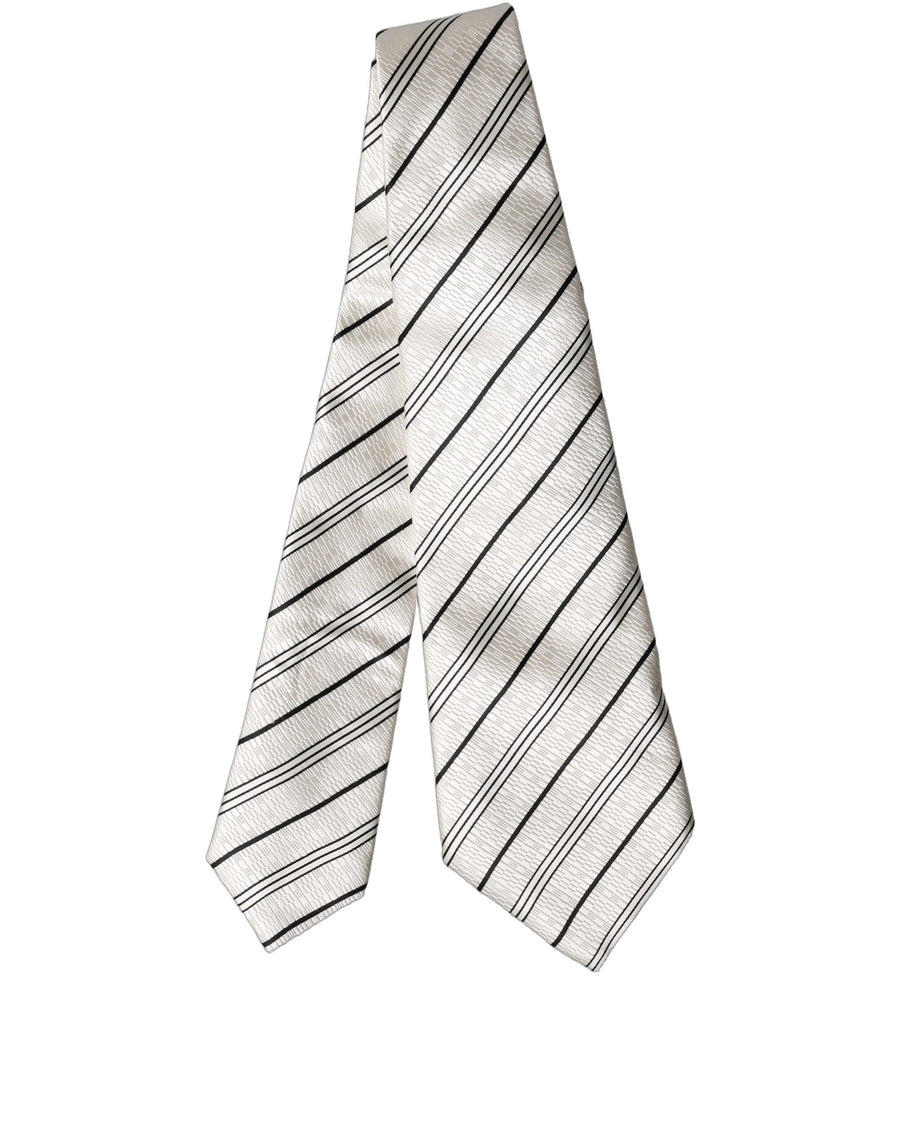 Dolce & Gabbana 100% Silk necktie in white