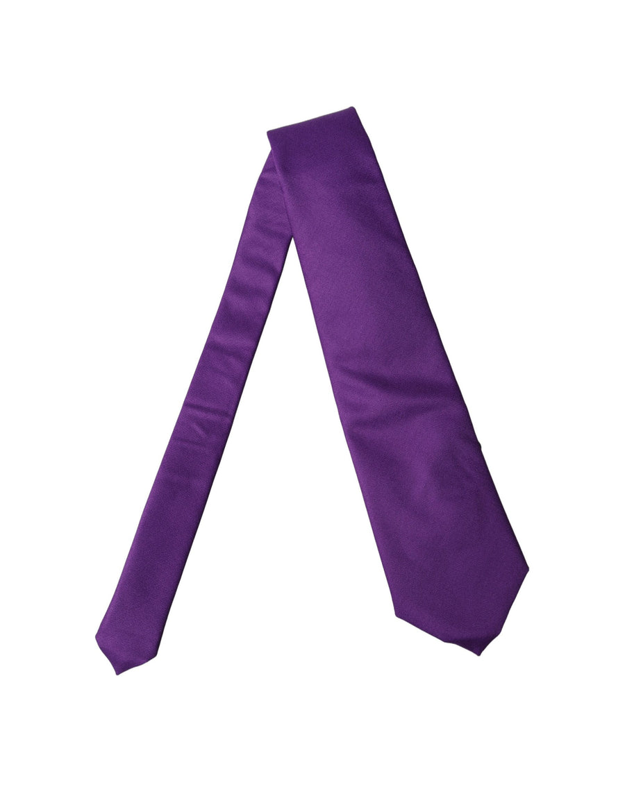 Dolce & Gabbana 100% Polyester with 100% Silk lining necktie in purple