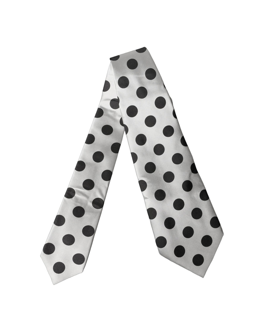 Dolce & Gabbana 100% Silk necktie in white