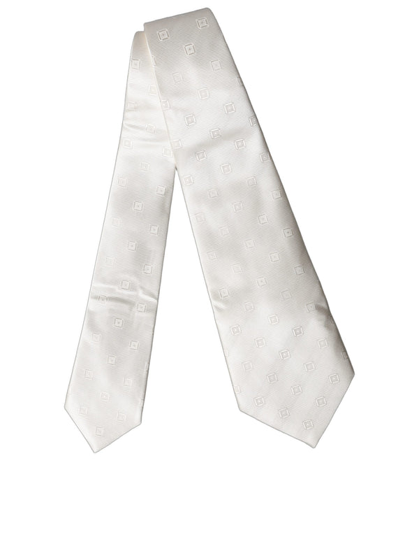 Dolce & Gabbana 100% Silk necktie in white