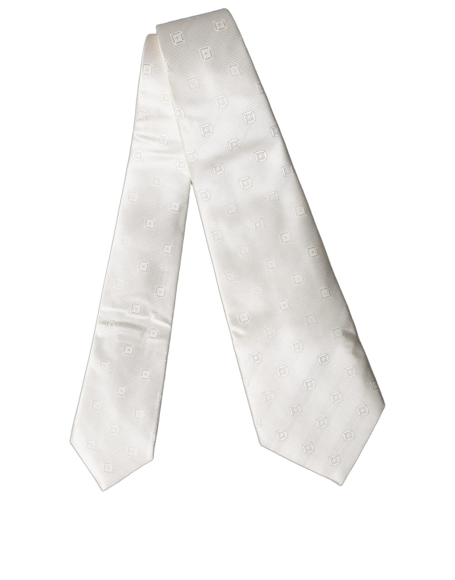 Dolce & Gabbana 100% Silk necktie in white