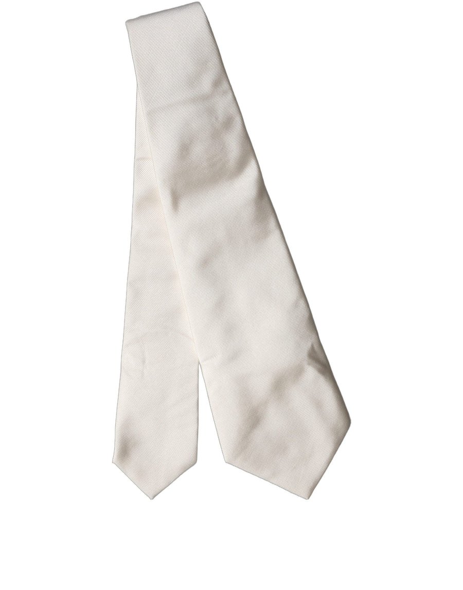 Dolce & Gabbana 100% Silk necktie in white