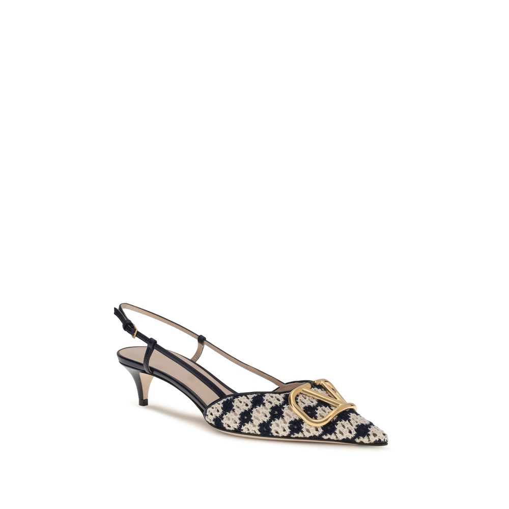 Valentino Garavani 100% Goatskin heel in black — view 2
