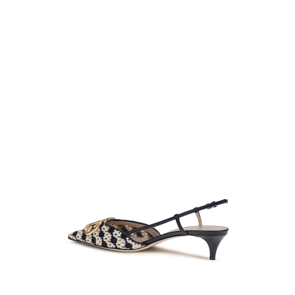 Valentino Garavani 100% Goatskin heel in black — view 3