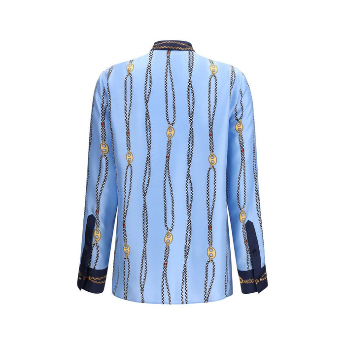 Gucci 100% Silk shirt in blue — view 2