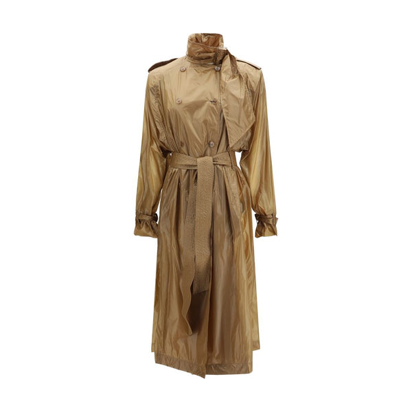 Saint Laurent 100% Polyamide trench coat in beige