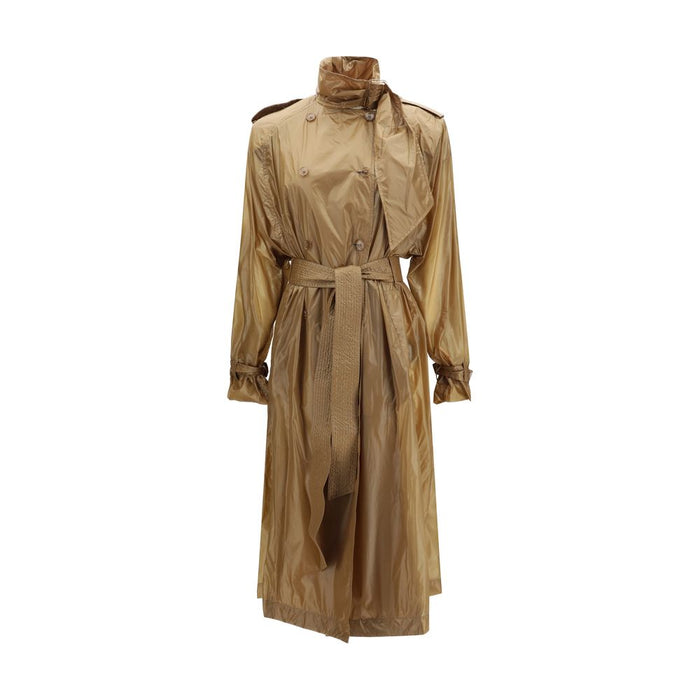 Saint Laurent 100% Polyamide trench coat in beige