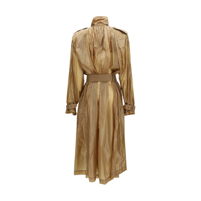 Saint Laurent 100% Polyamide trench coat in beige — view 2