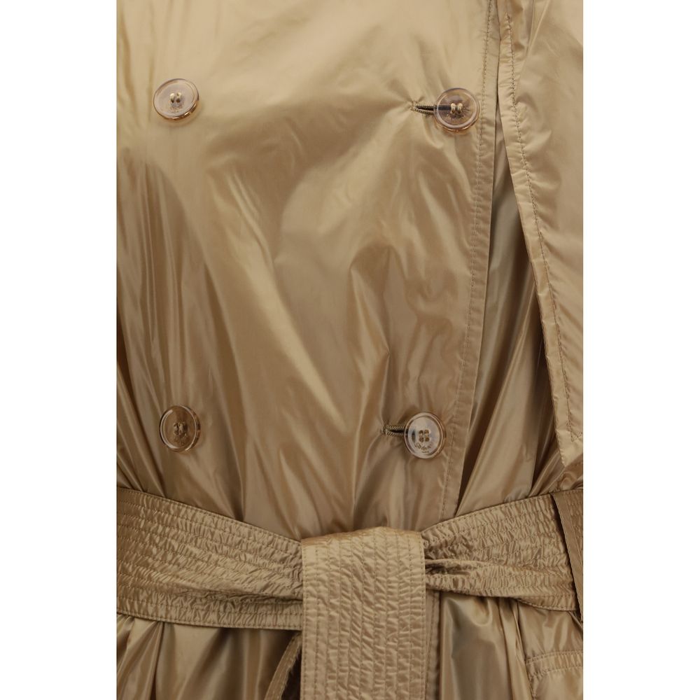 Saint Laurent 100% Polyamide trench coat in beige — view 3