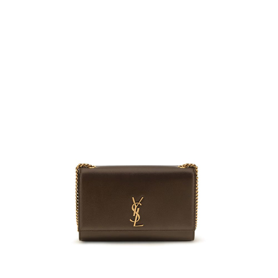 Saint Laurent 100% Calf Leather Bos Taurus shoulder bag in brown