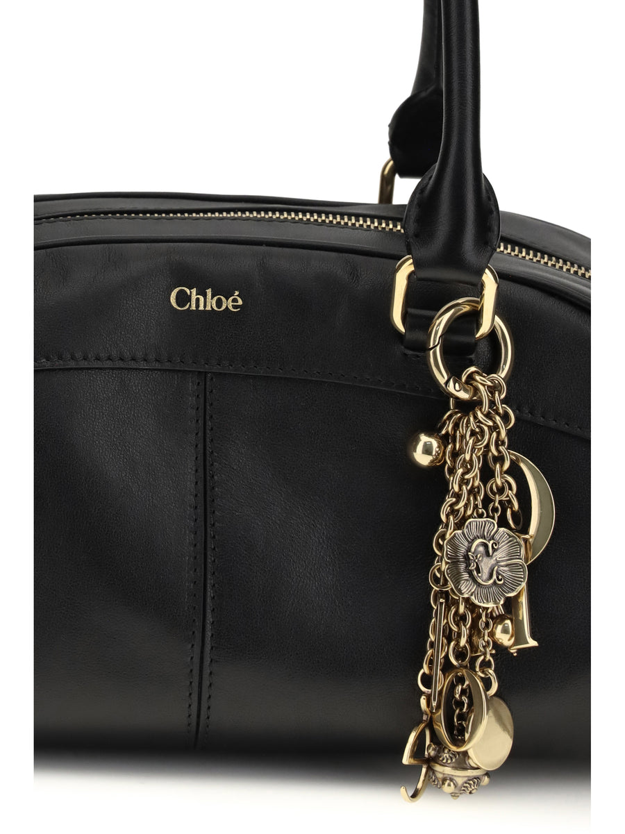 Bowling Handbag Calfskin Black Calf Leather Shoulder Bags
