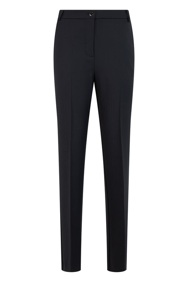 Slim Trousers Dark Navy Polyester Skinny
