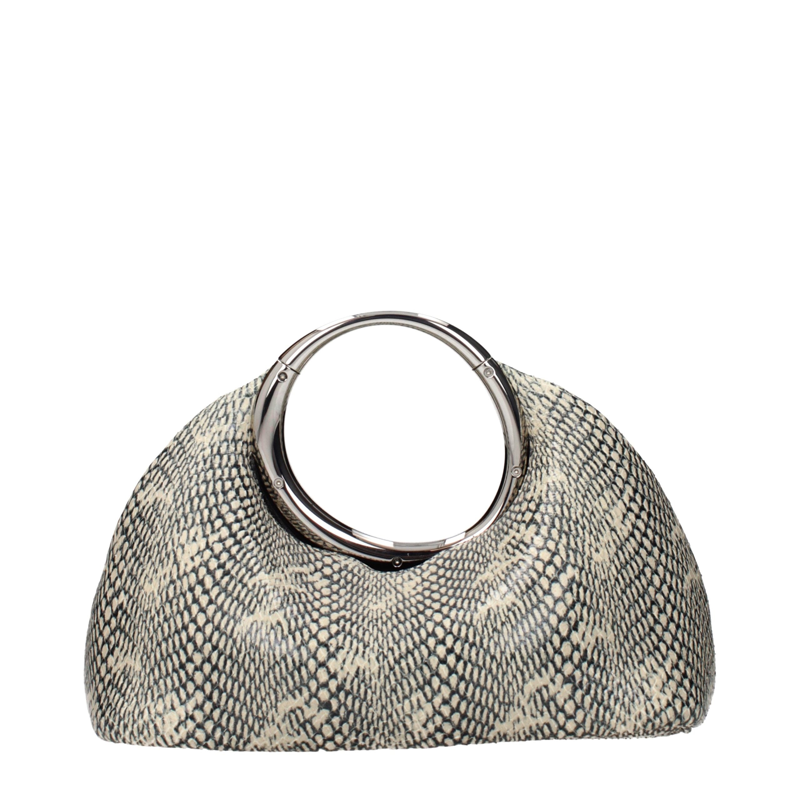 Beige Leather Handbag Bag