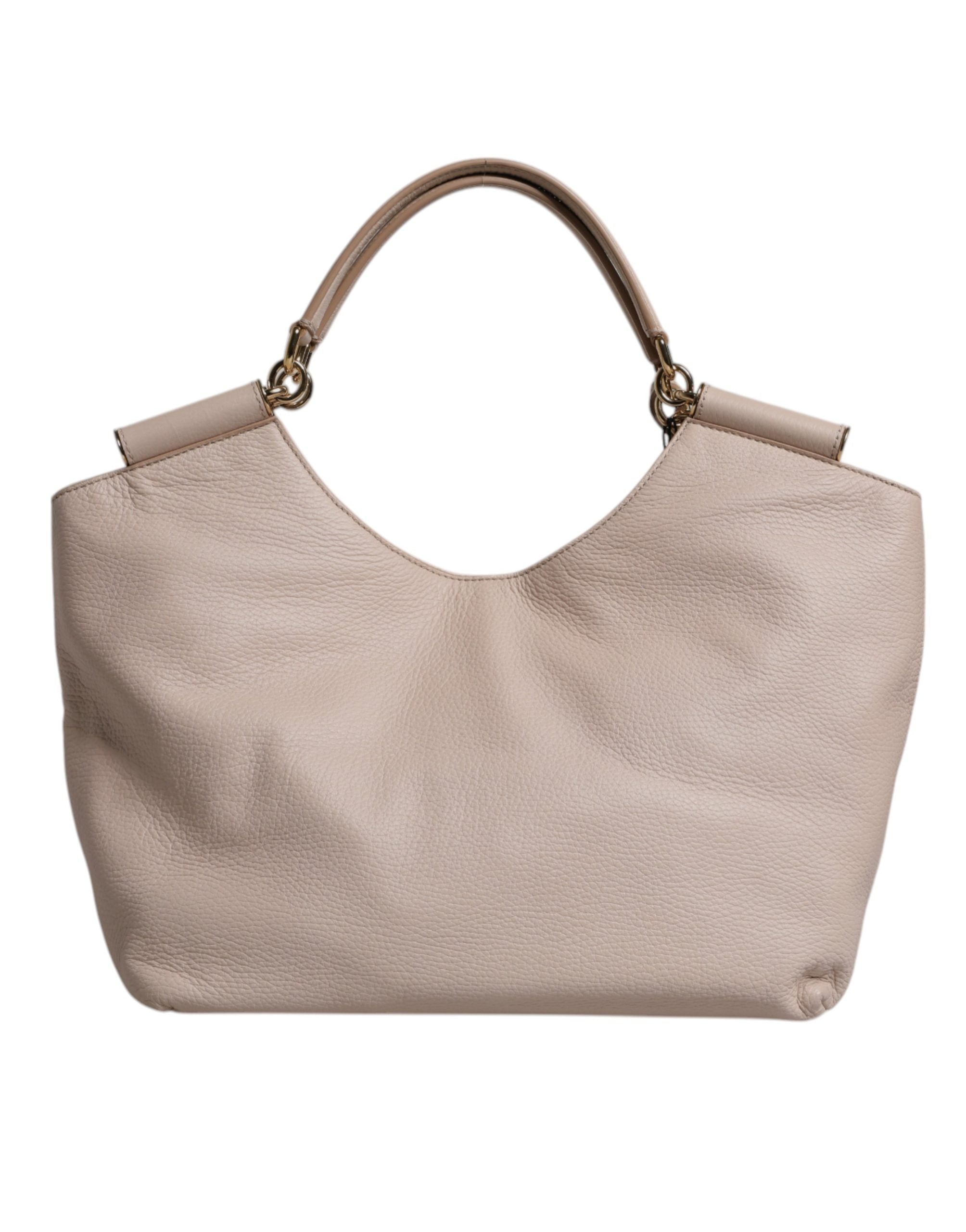 Light Pink Leather Logo Plaque Tote Shoulder Borse Bag Deer