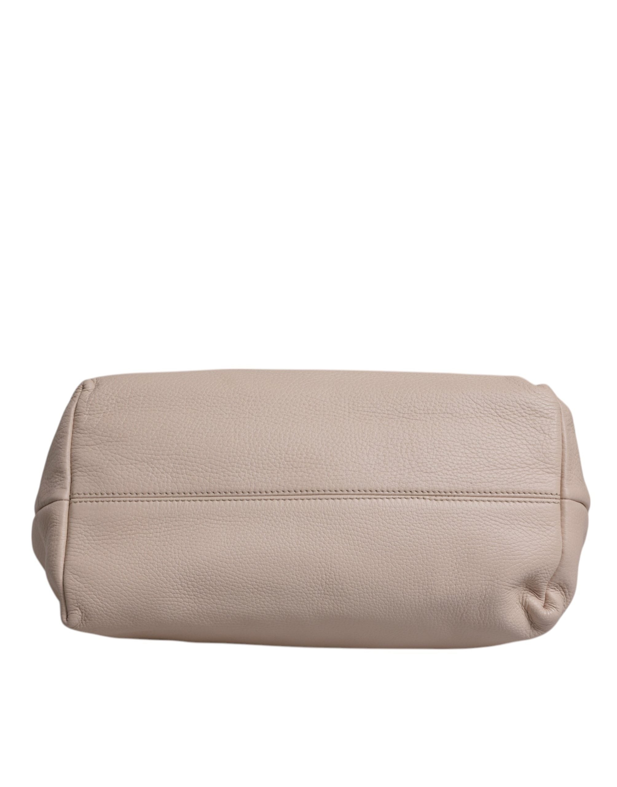 Light Pink Leather Logo Plaque Tote Shoulder Borse Bag Deer