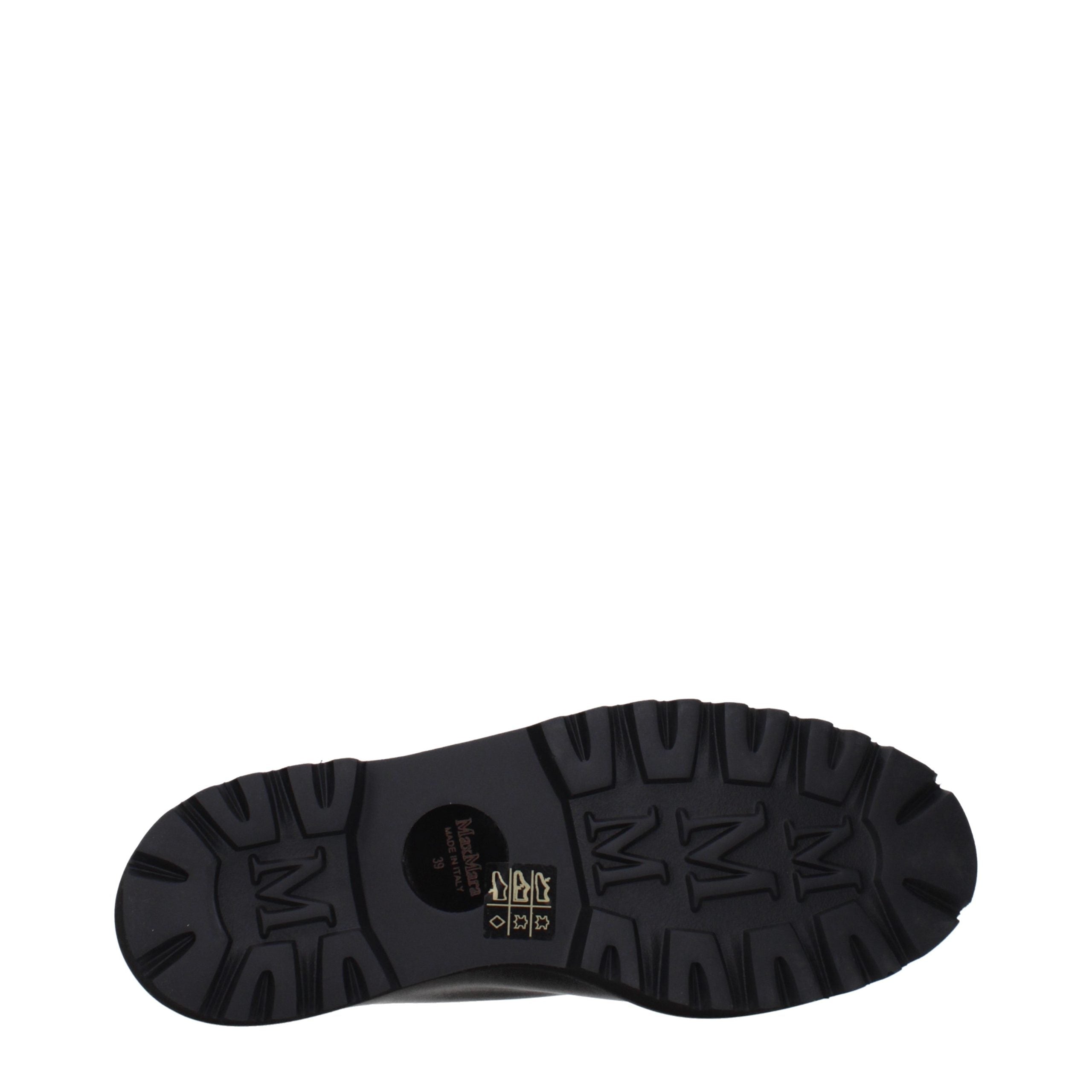 Max Mara Black leather derby in black — view 5