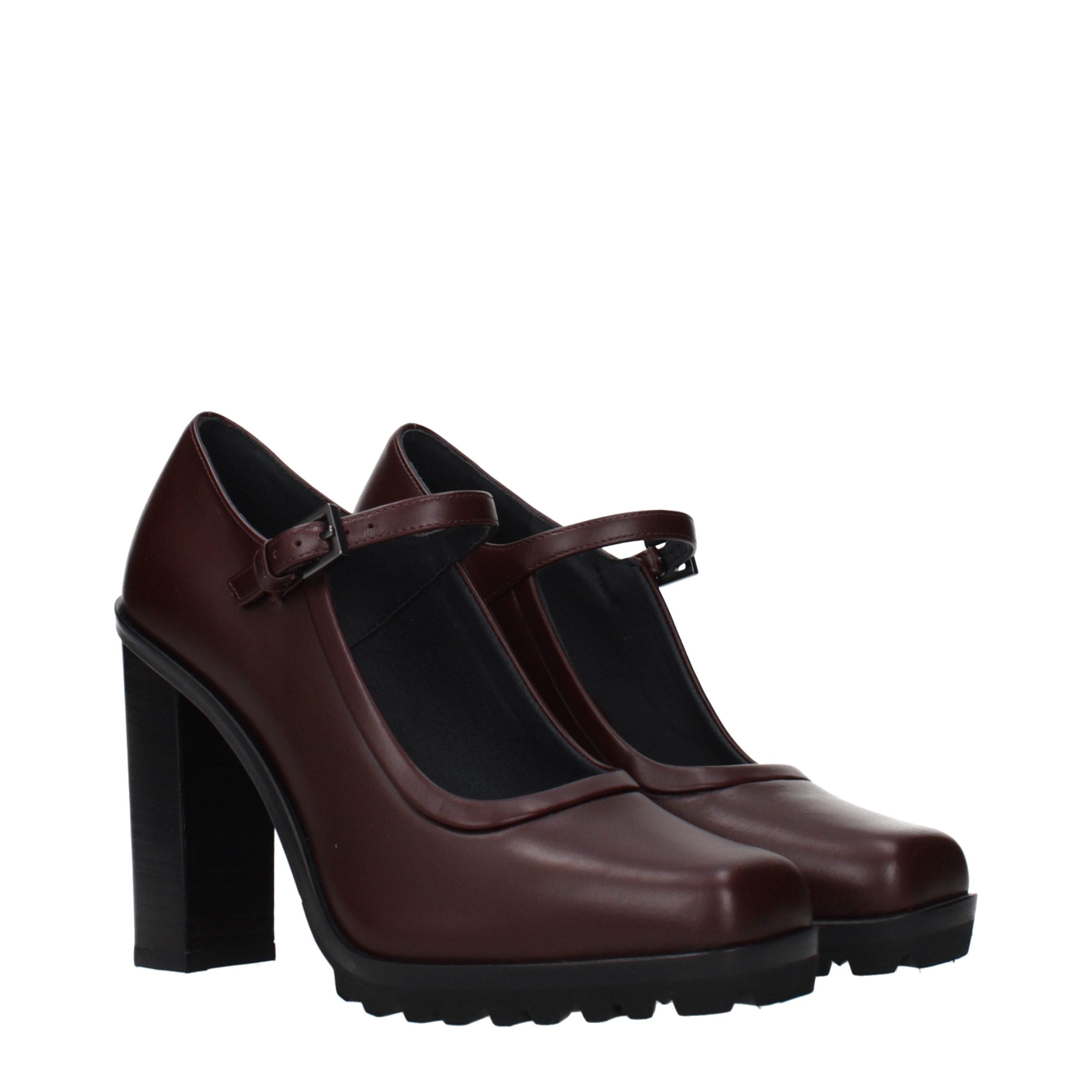 Max Mara Leather heel in brown — view 2