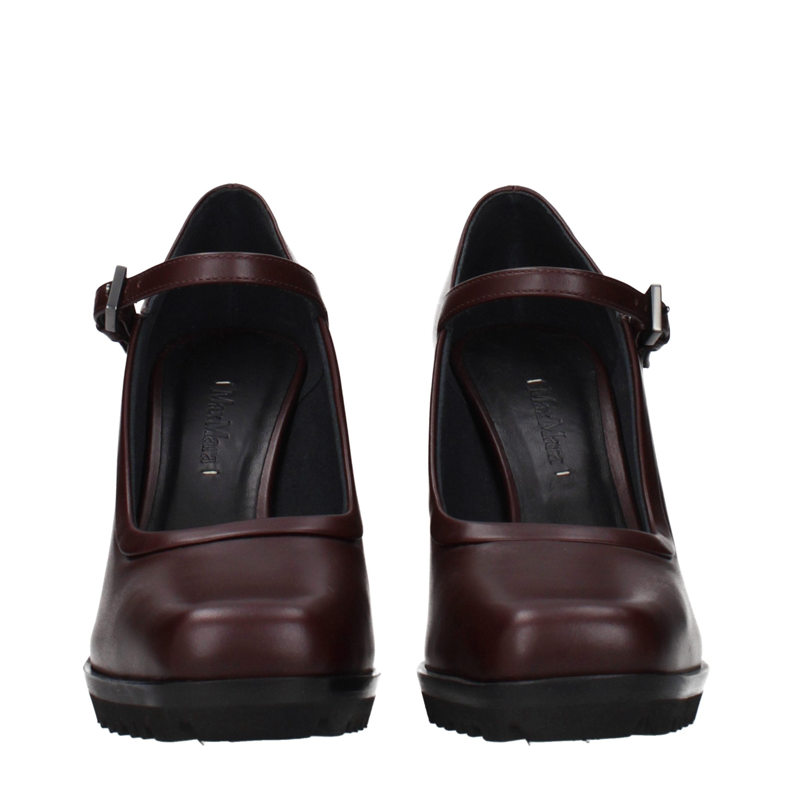 Max Mara Leather heel in brown — view 3