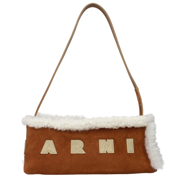 Marni Suede shoulder bag in brown