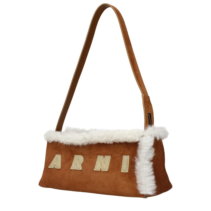 Marni Suede shoulder bag in brown — view 2