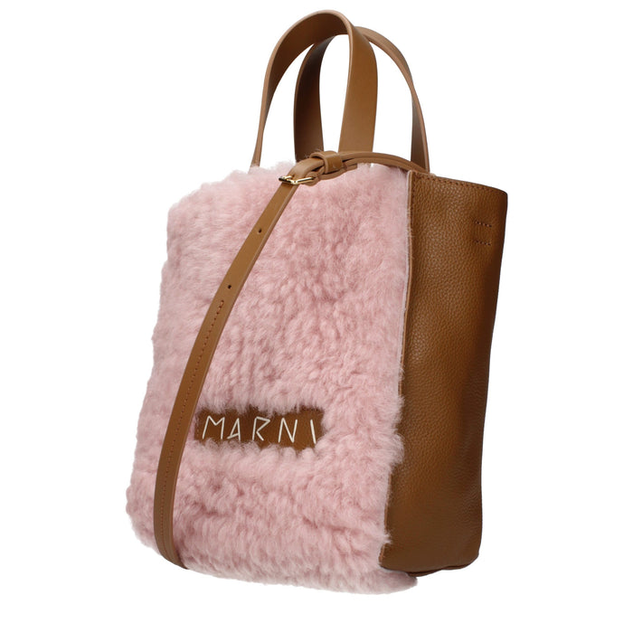 Pink Leather Handbag Bag