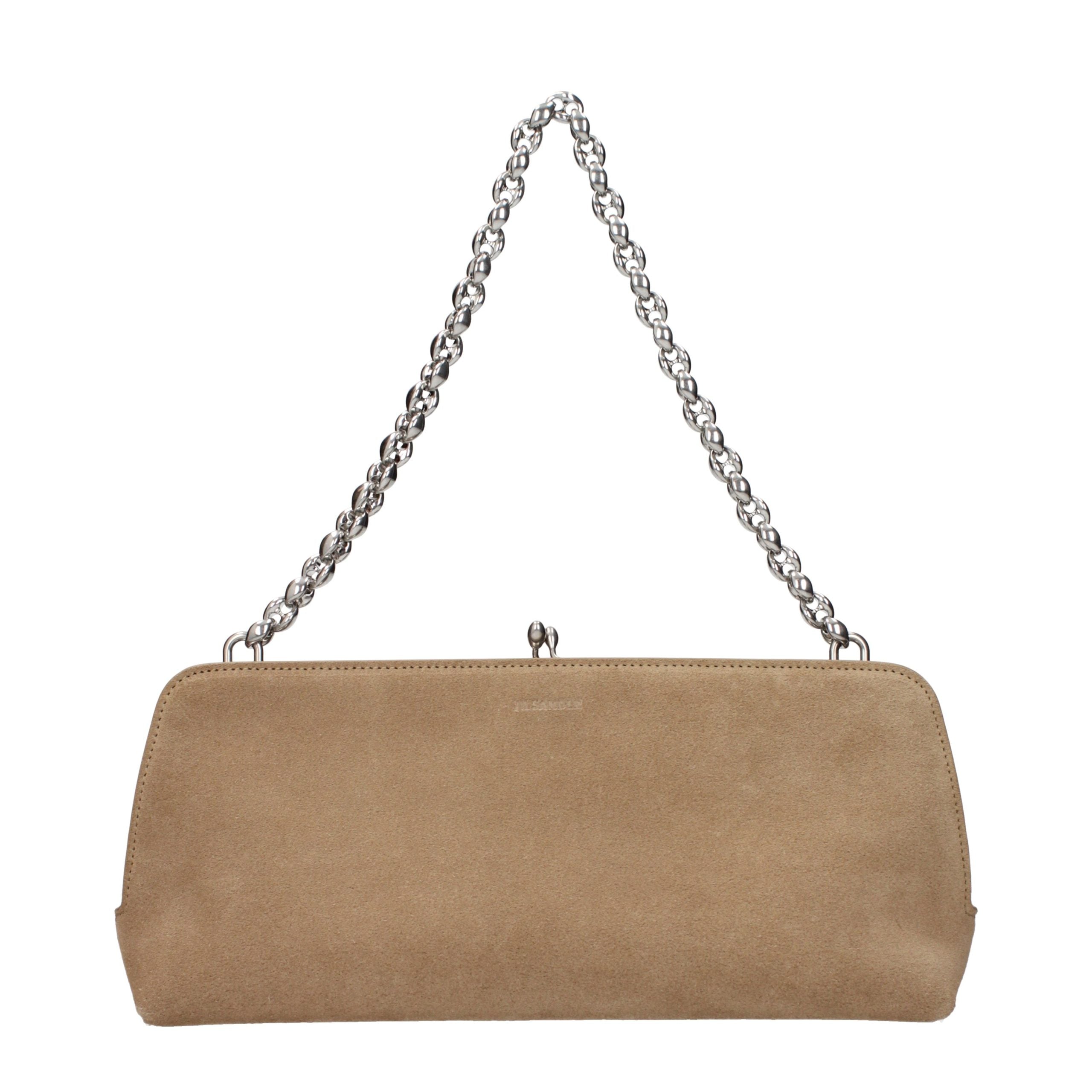 Beige Leather Handbag Bag