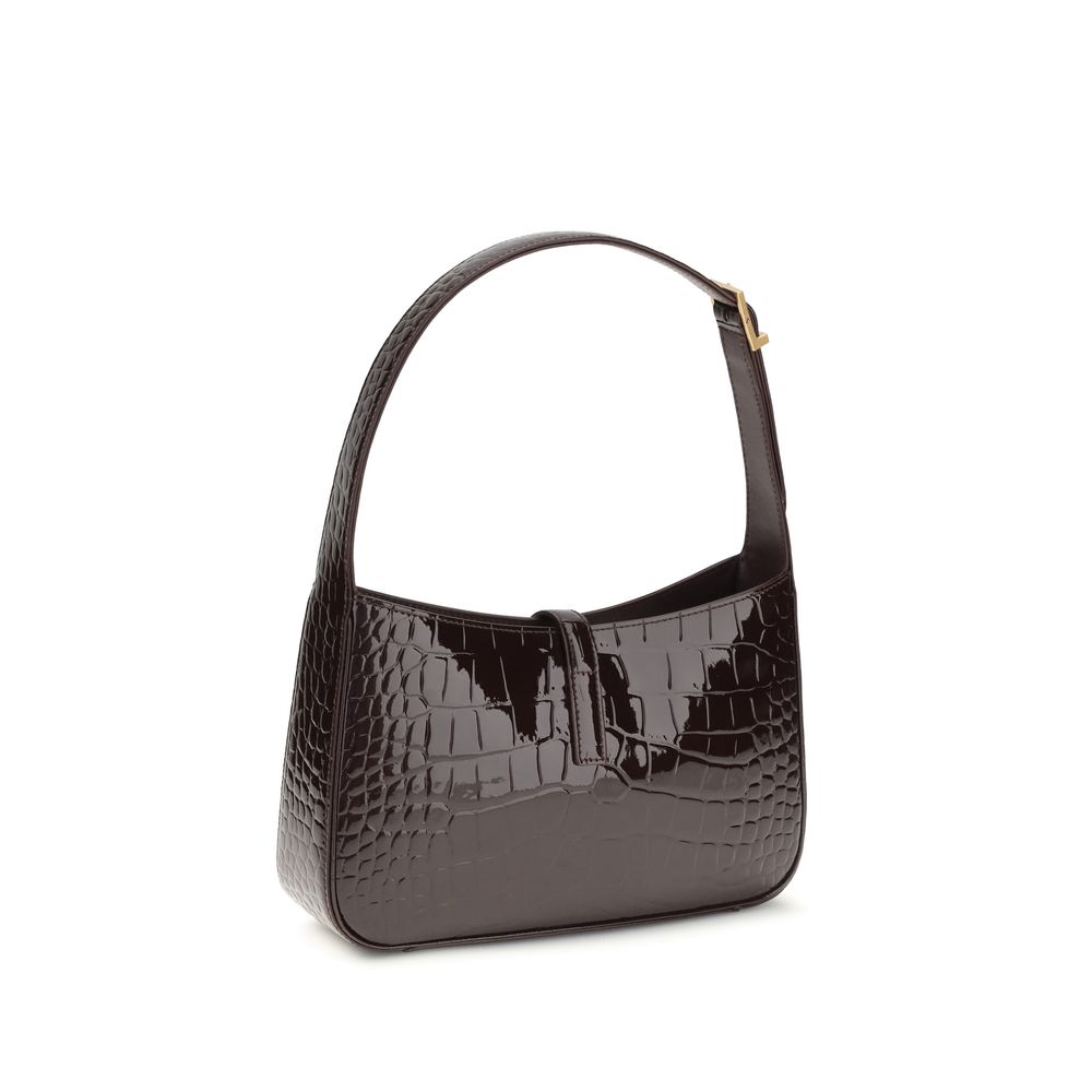 Saint Laurent 100% Crocodile (patent leather) shoulder bag in black — view 3