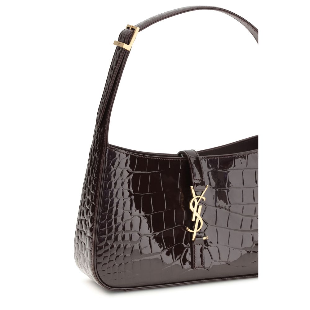 Saint Laurent 100% Crocodile (patent leather) shoulder bag in black — view 4