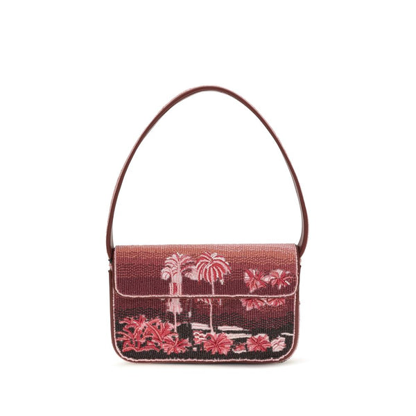 Staud 100% Glass Fibre shoulder bag in multicolor