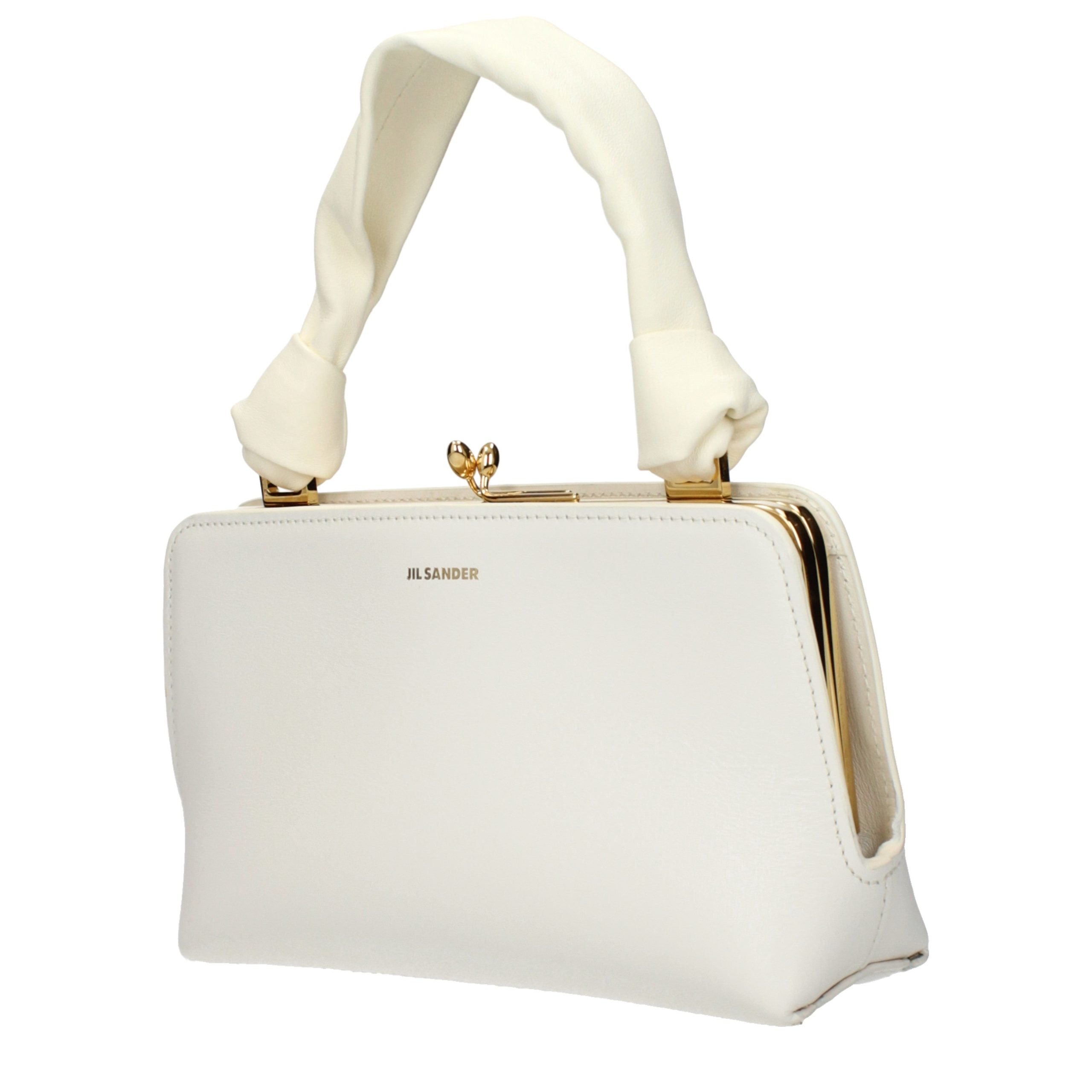White Leather Handbag Bag