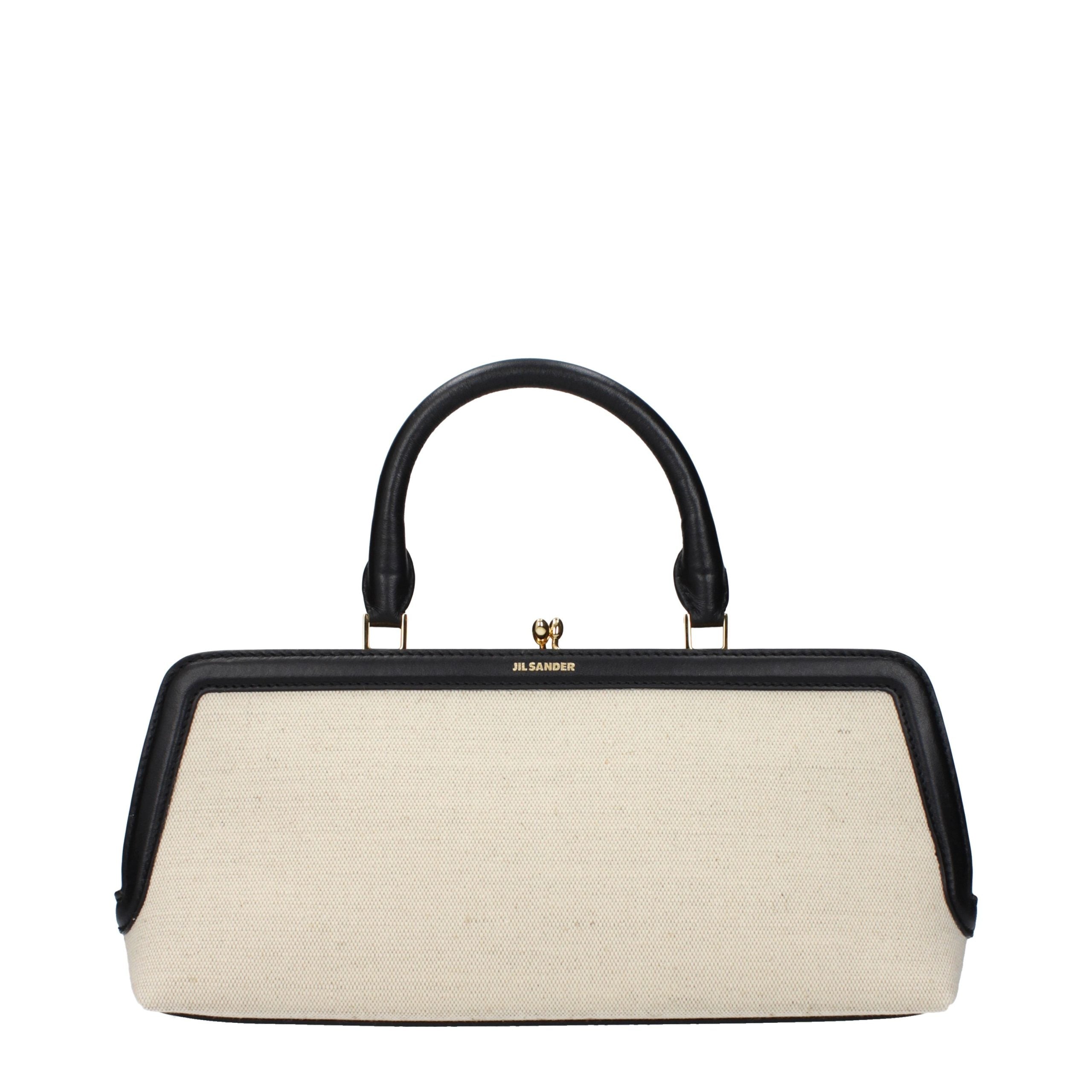 Beige Fabric Handbag Bag
