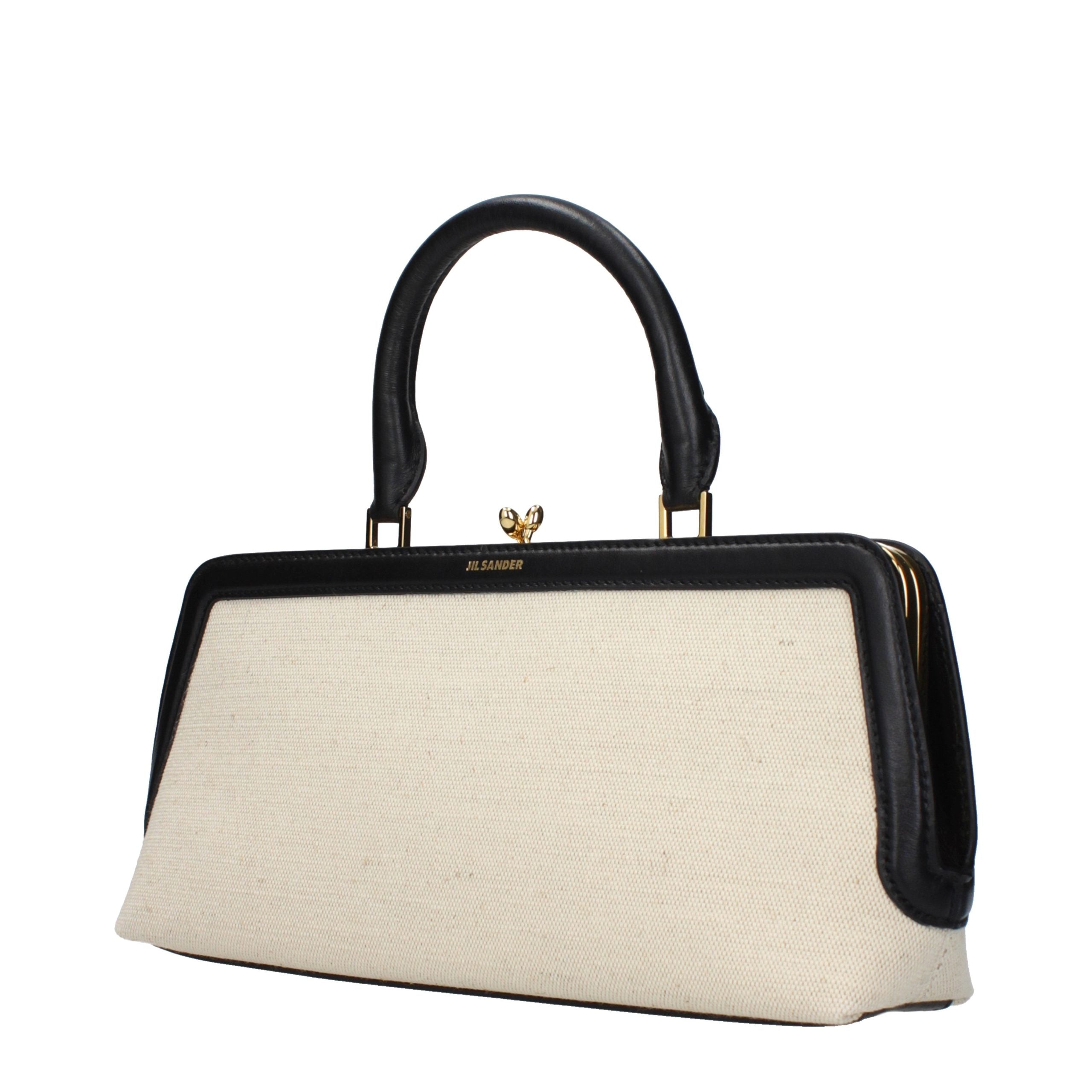 Beige Fabric Handbag Bag