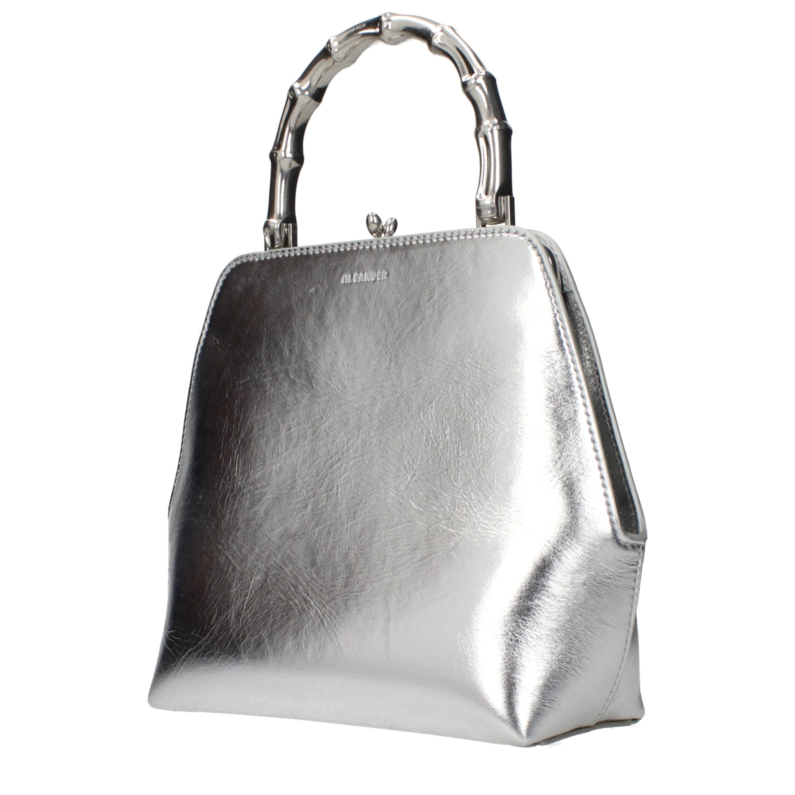 Gray Leather Handbag Bag