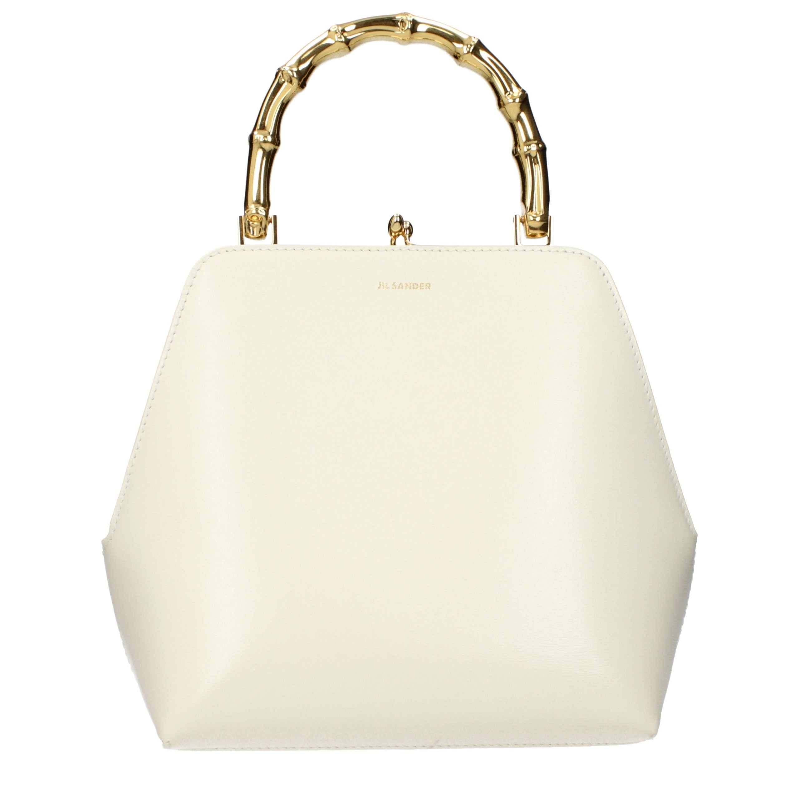 Beige Leather Handbag Bag