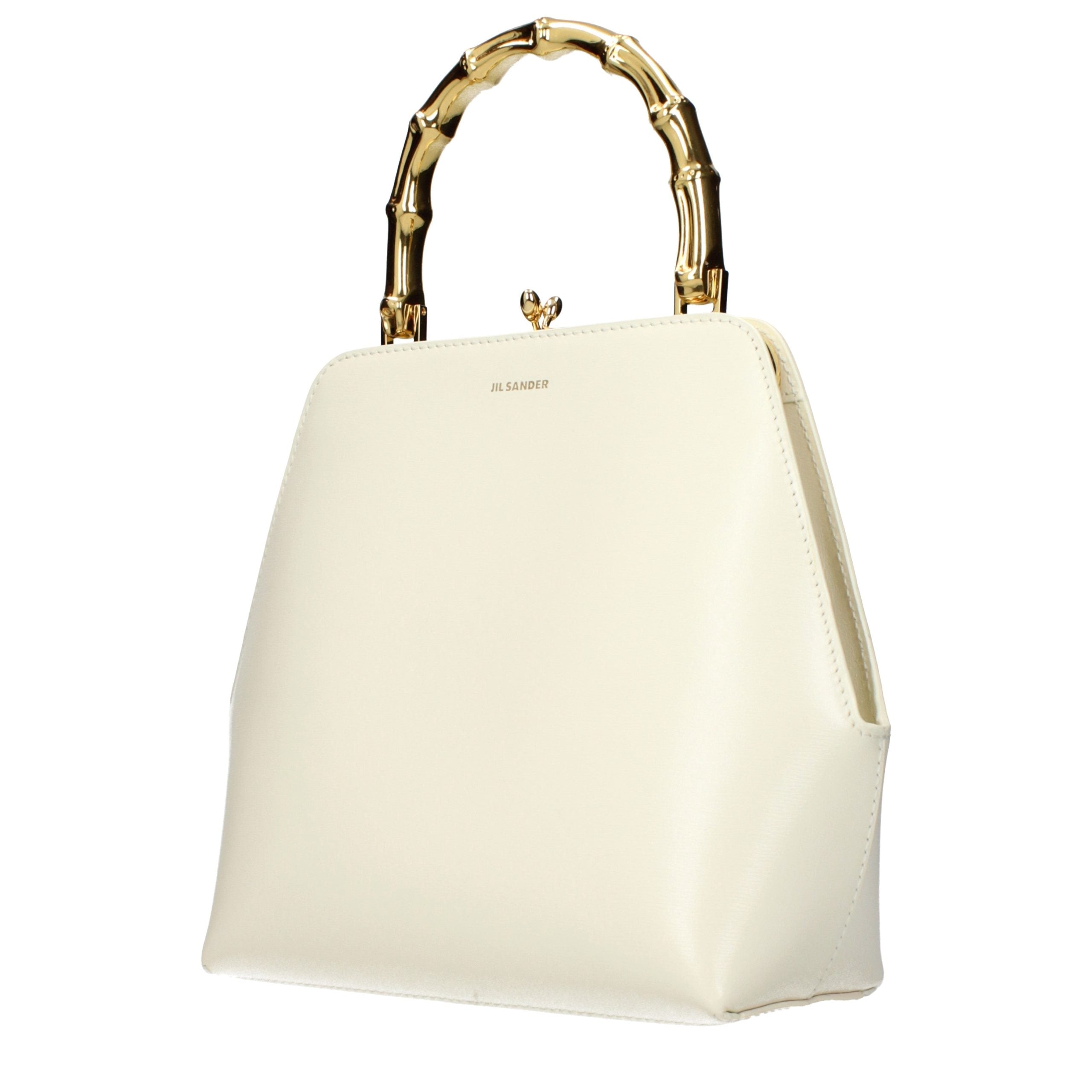 Beige Leather Handbag Bag