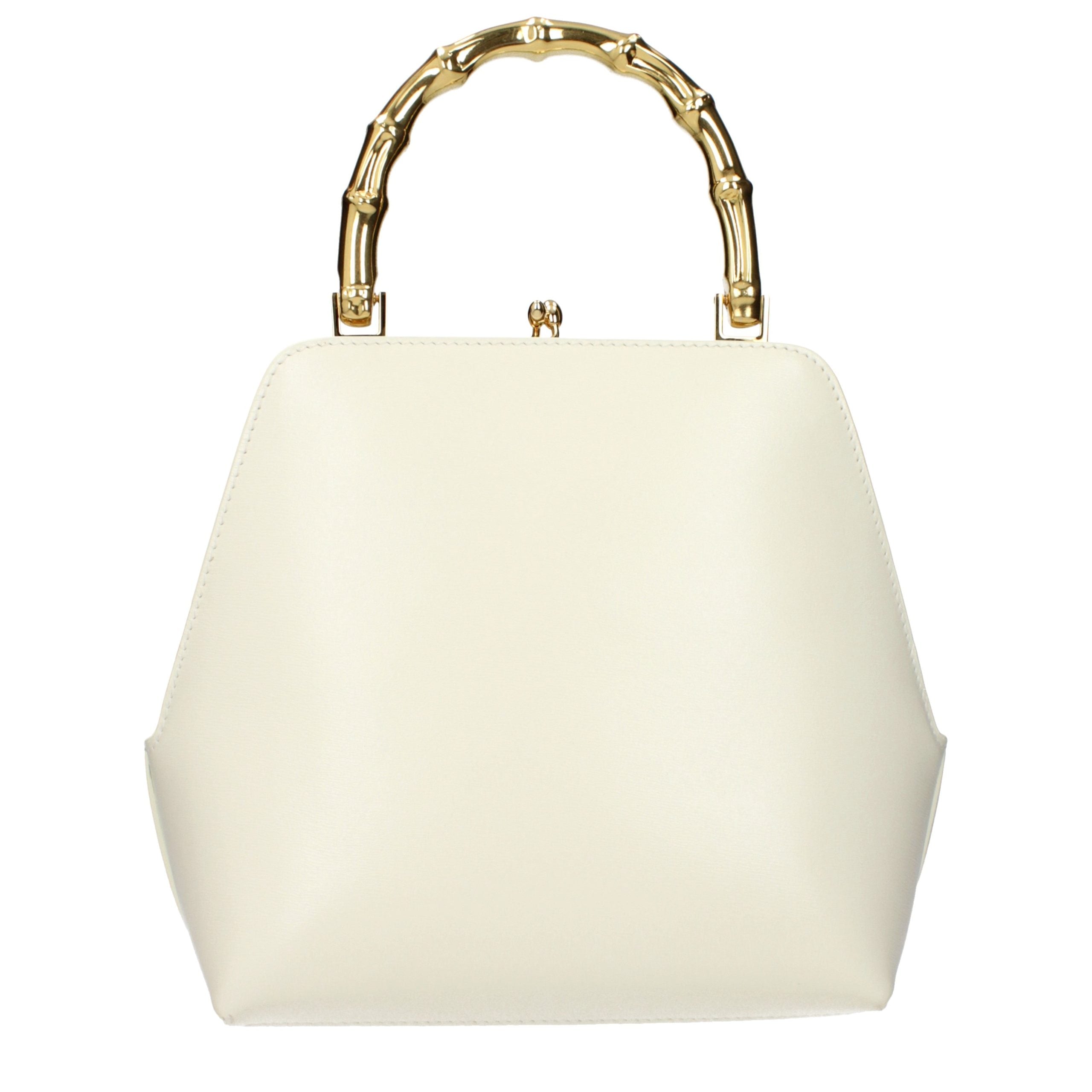 Beige Leather Handbag Bag