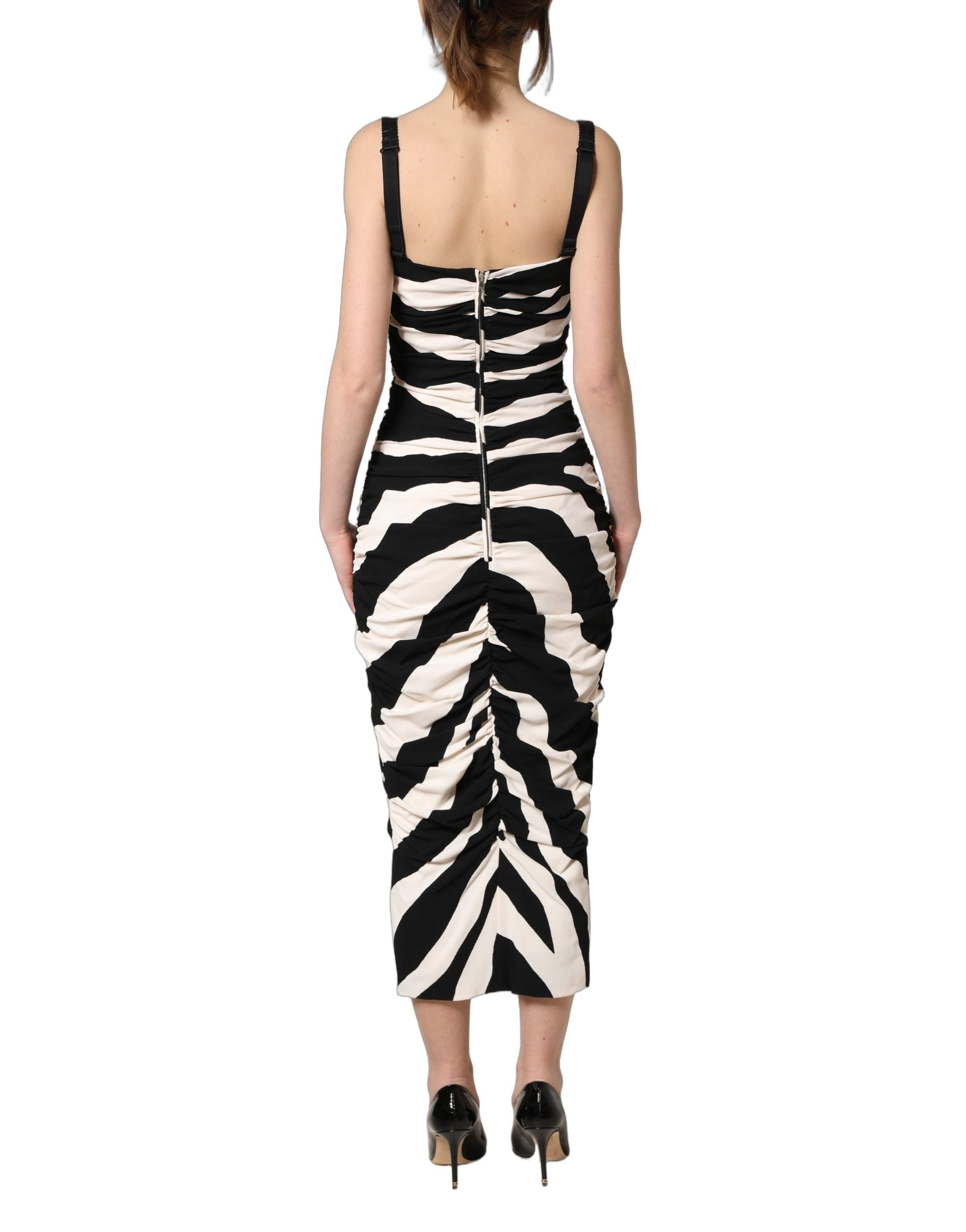 Dolce & Gabbana 95% Viscose 5% Spandex; lining 91% Silk 9% Spandex dress in black — view 5