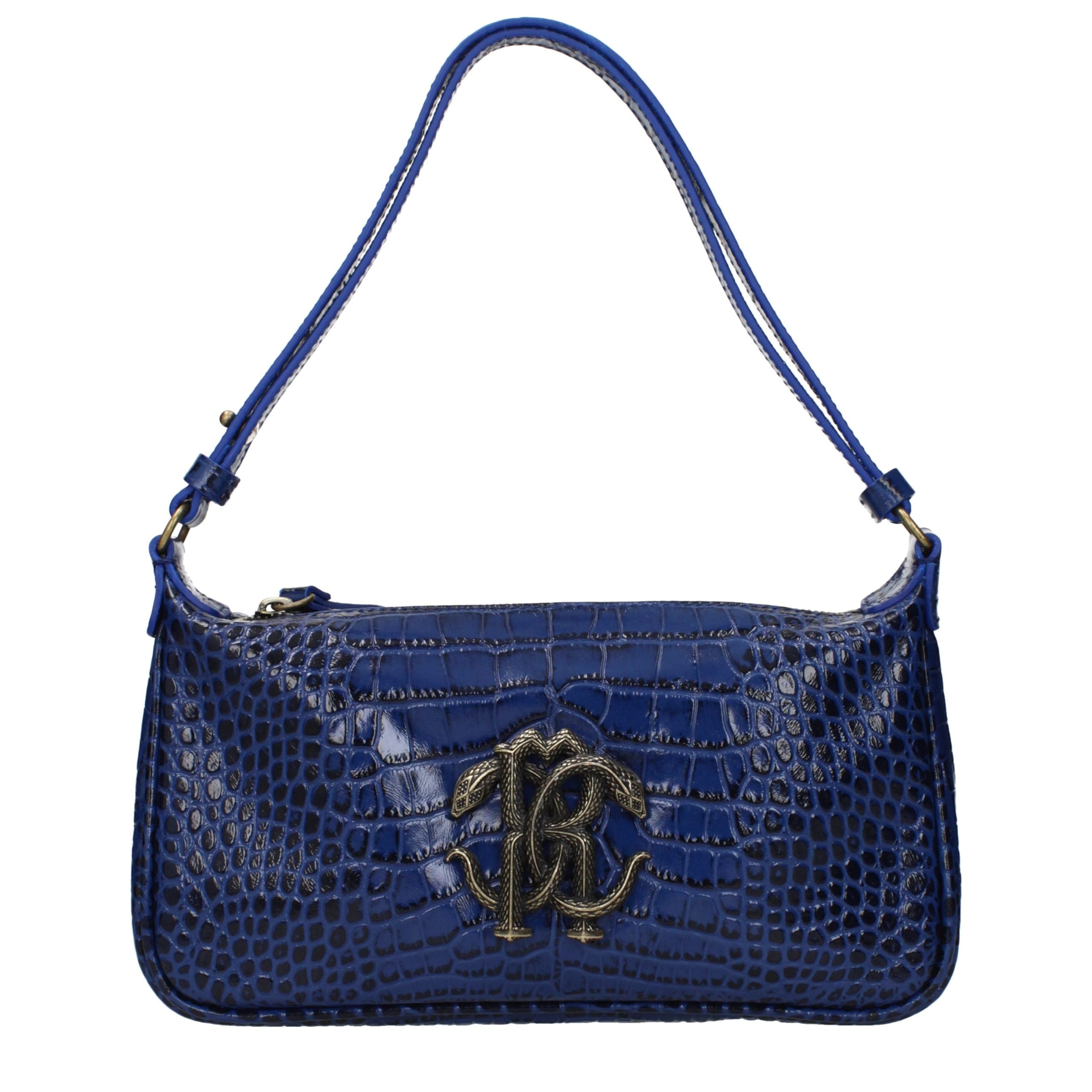 Blue Leather Handbag Bag