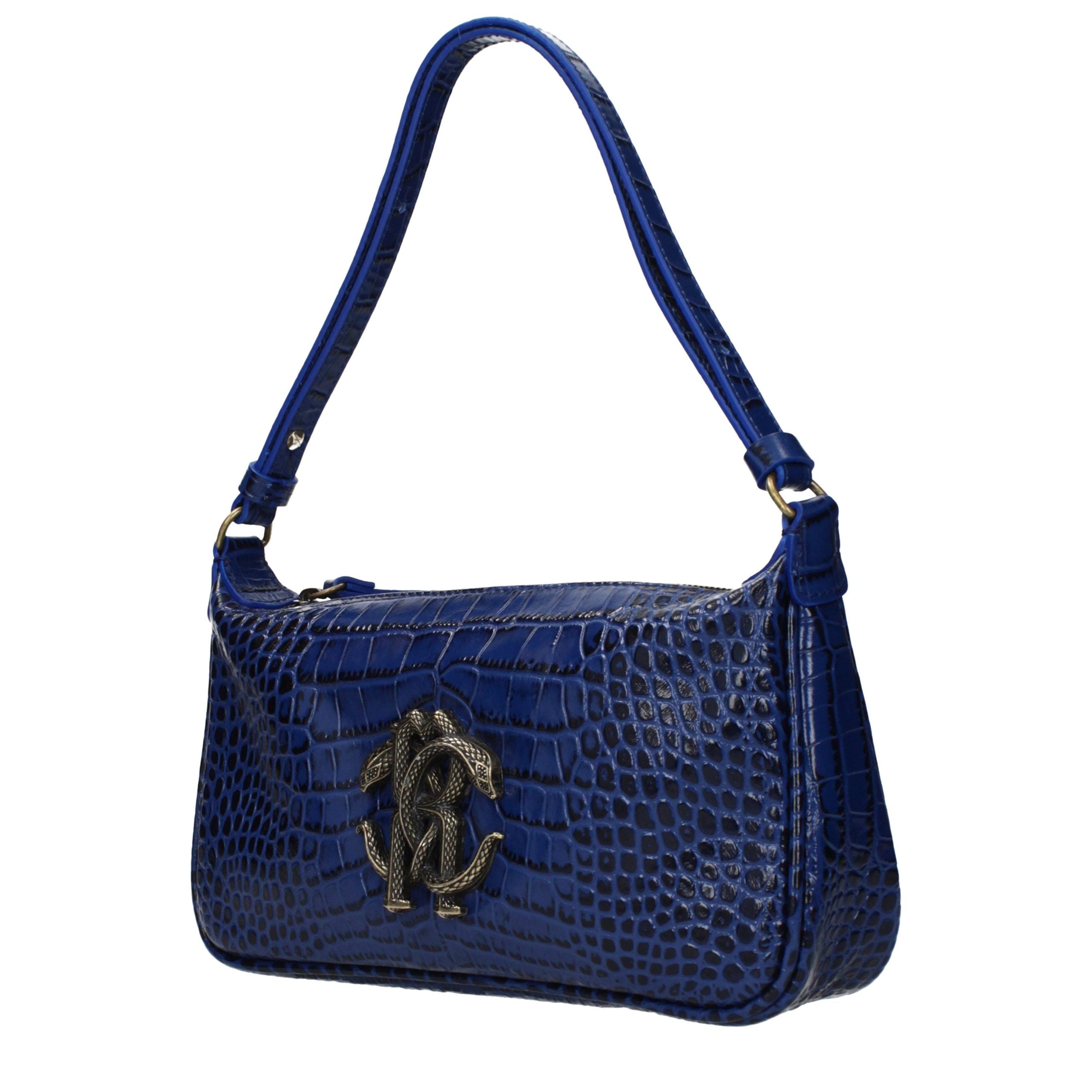 Blue Leather Handbag Bag