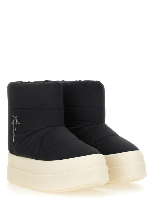 Padded Boot Black Nylon Cotton