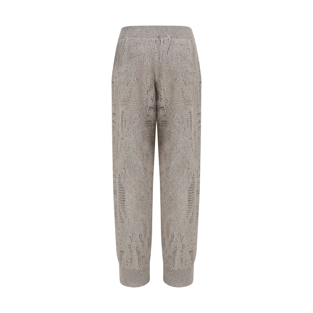 Brunello Cucinelli 94% Linen trousers in beige — view 2