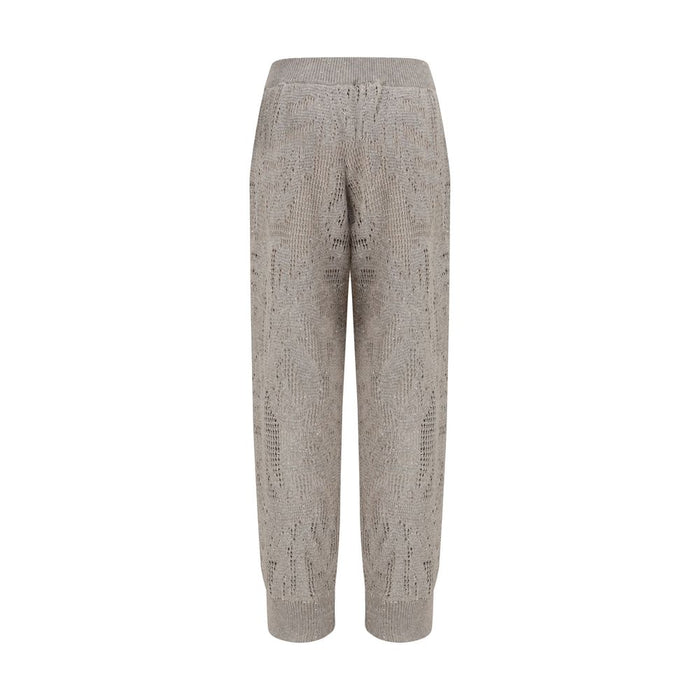 Brunello Cucinelli 94% Linen trousers in beige — view 2