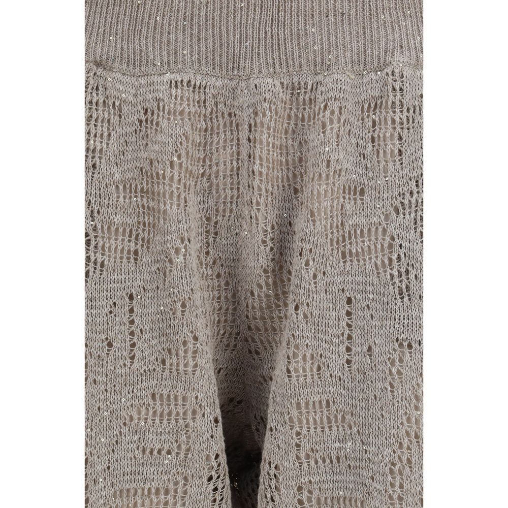 Brunello Cucinelli 94% Linen trousers in beige — view 3