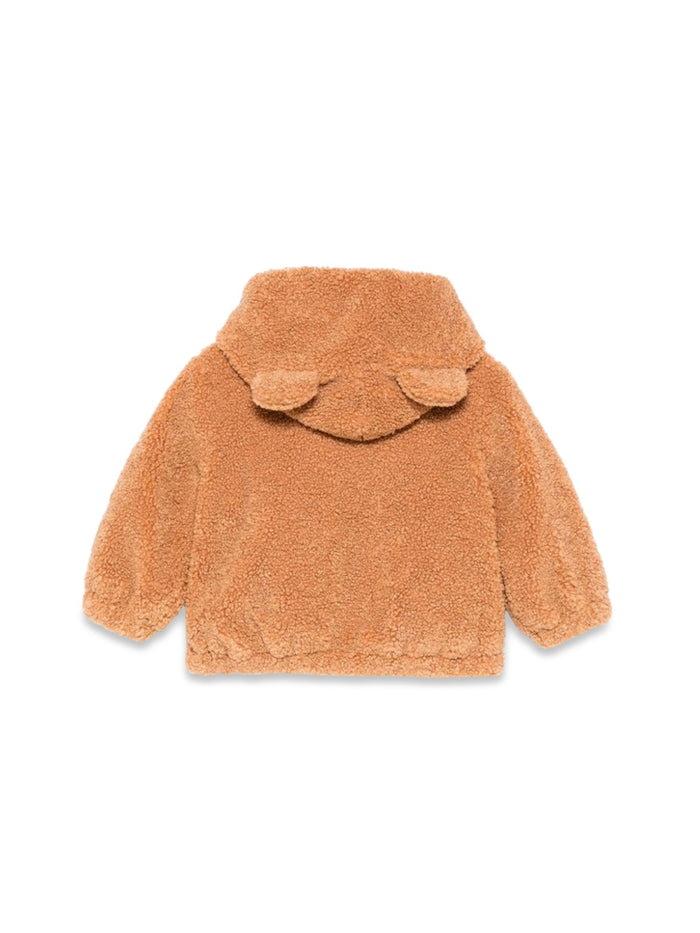 Hooded Jacket Brown Polyester