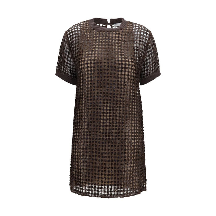 Brunello Cucinelli 52% Silk dress in brown
