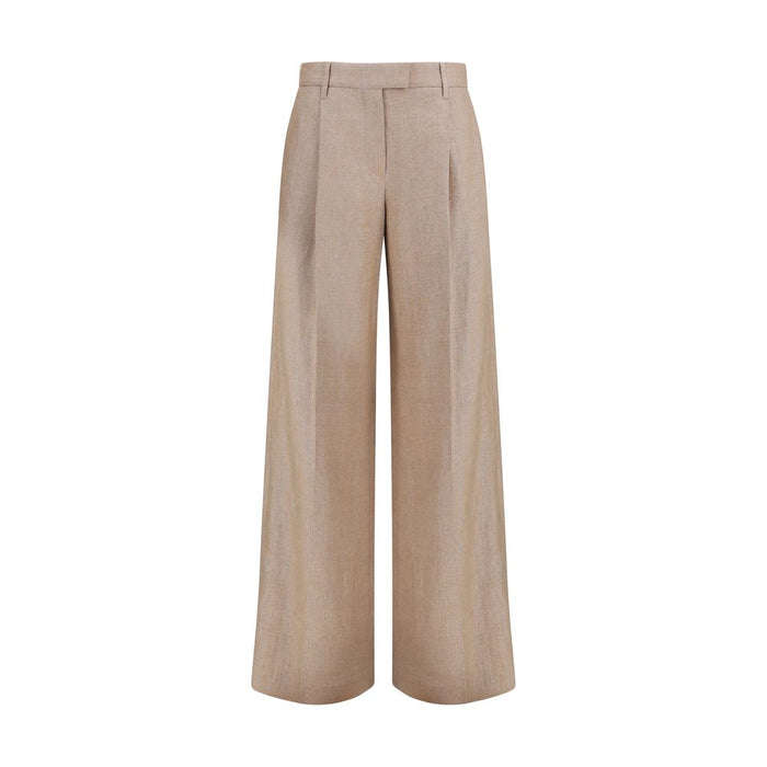Brunello Cucinelli 92% Linen trousers in beige
